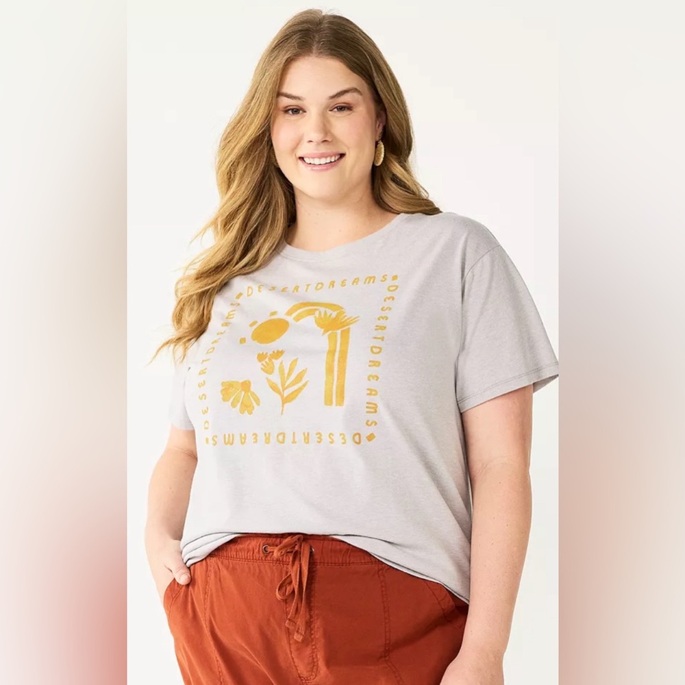 Gray graphic tee